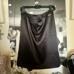 Galliano Black Satin Skirt